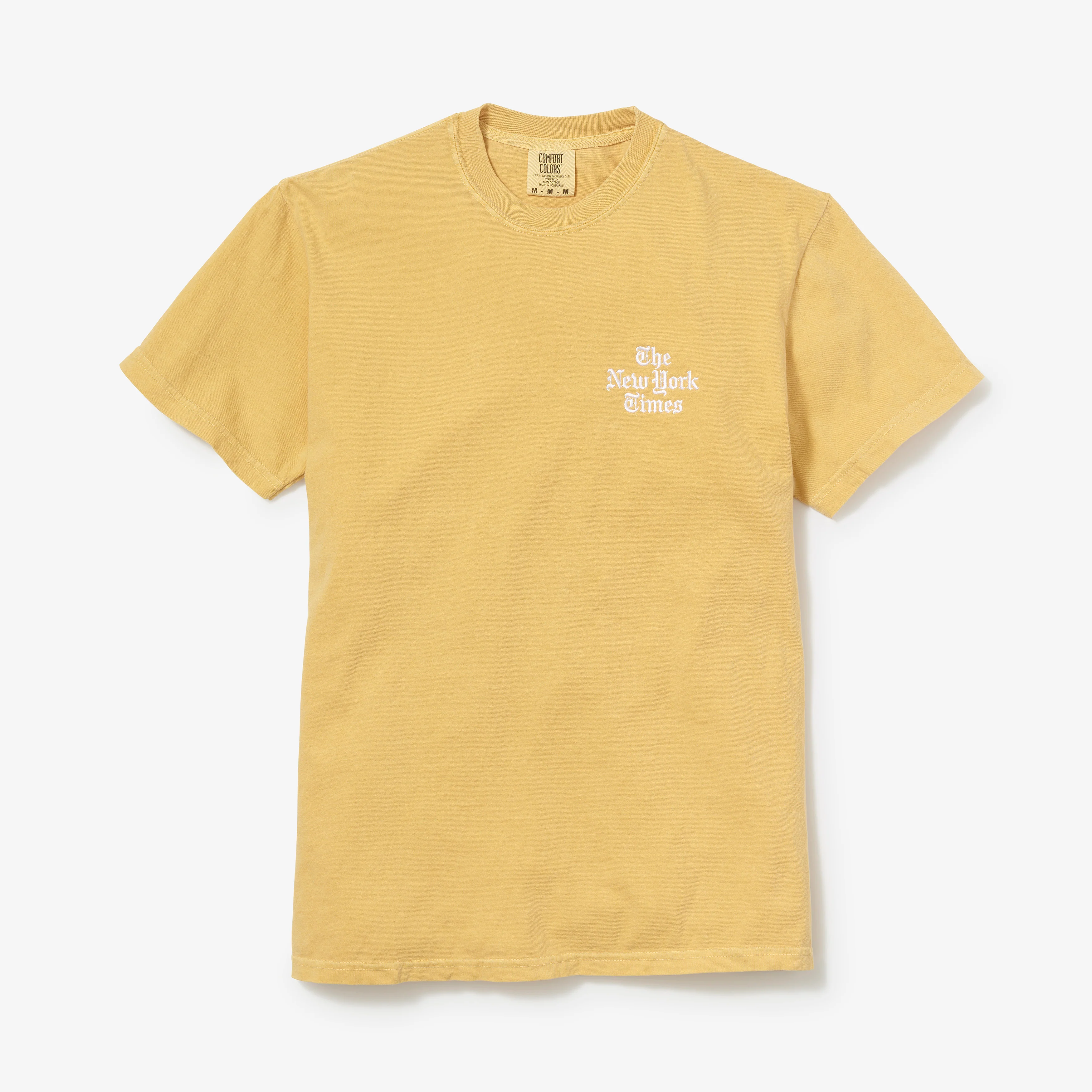 Stacked Logo Embroidered Shirt – Mustard