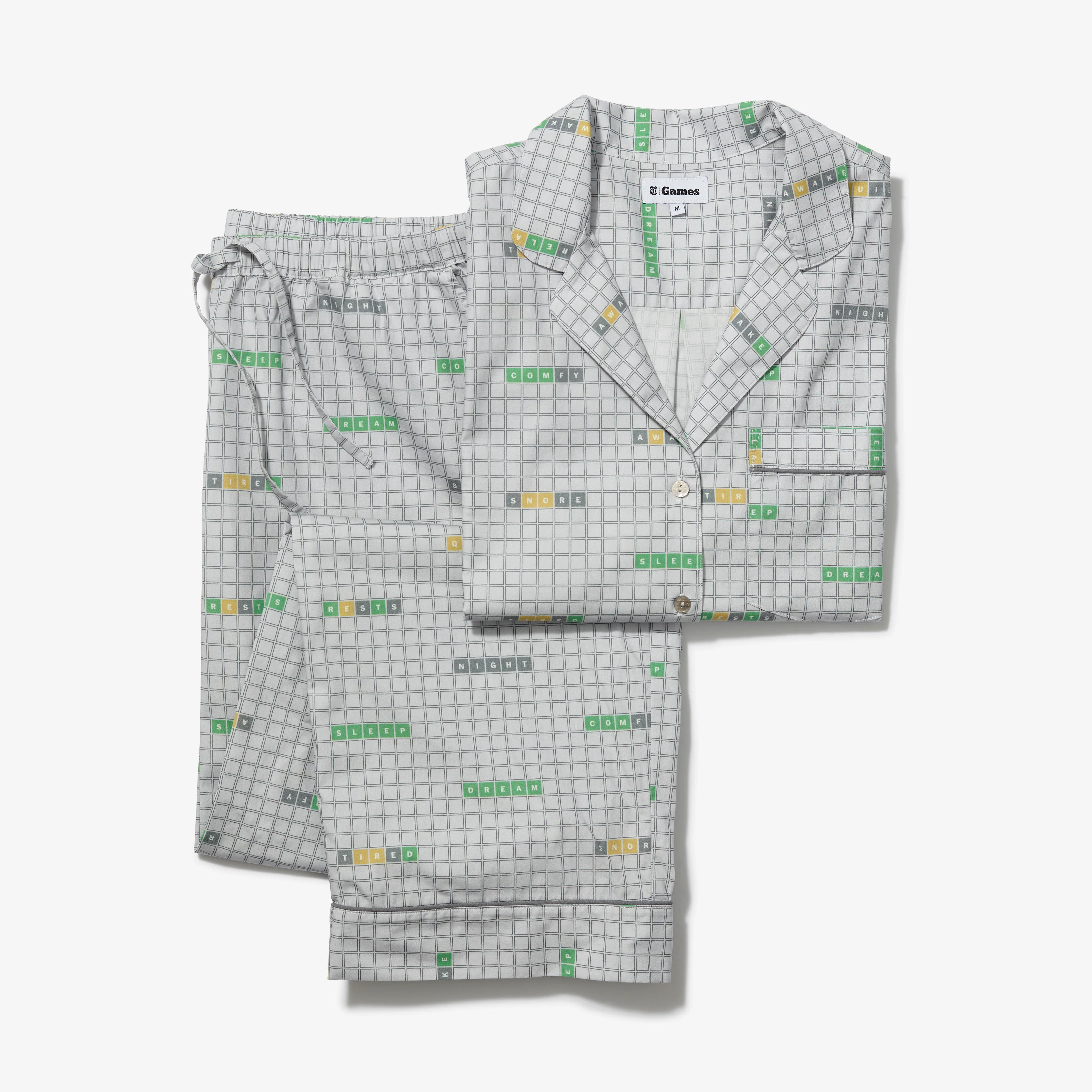 Women’s Cotton Poplin Wordle Pajama Set