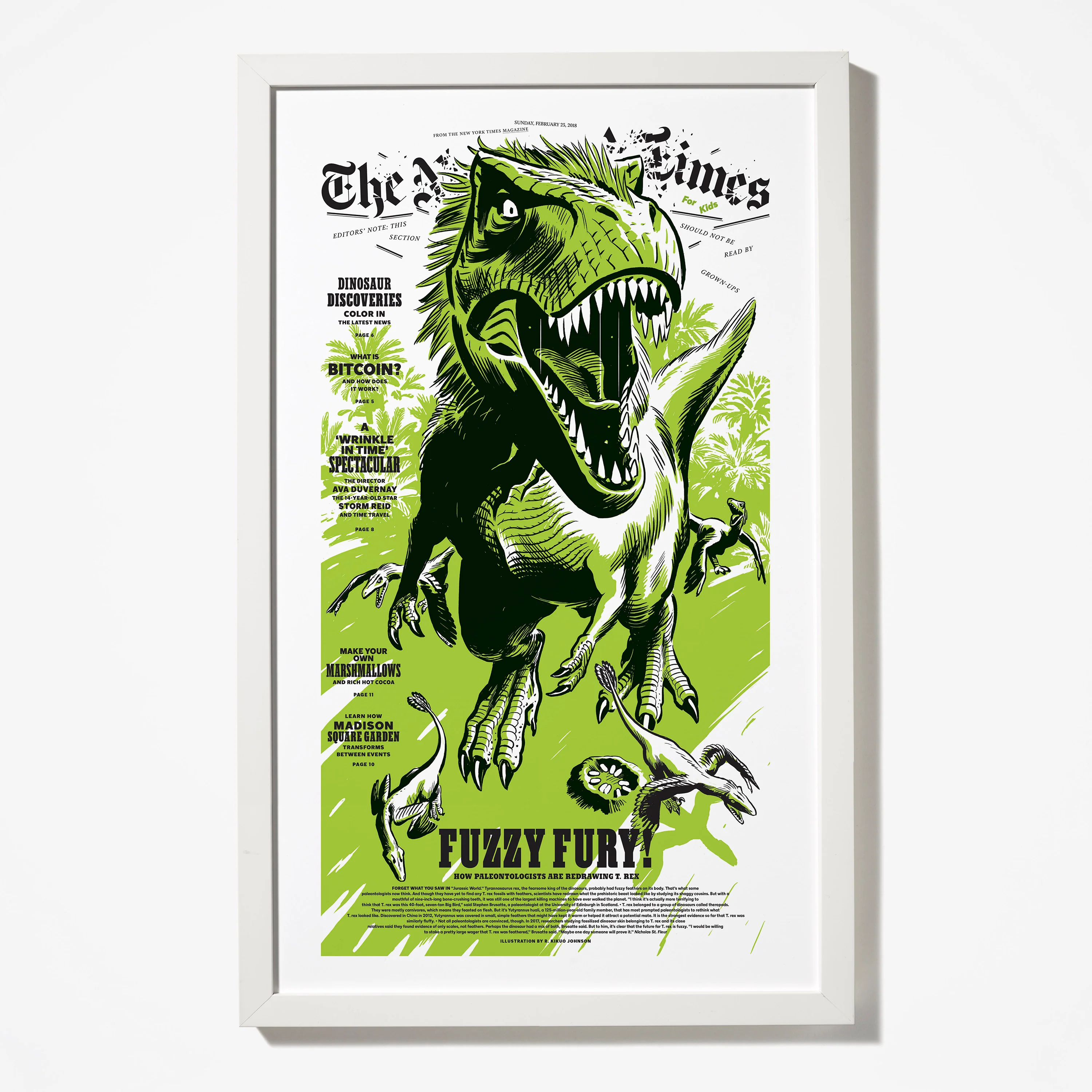 “Fuzzy Fury” Framed Print
