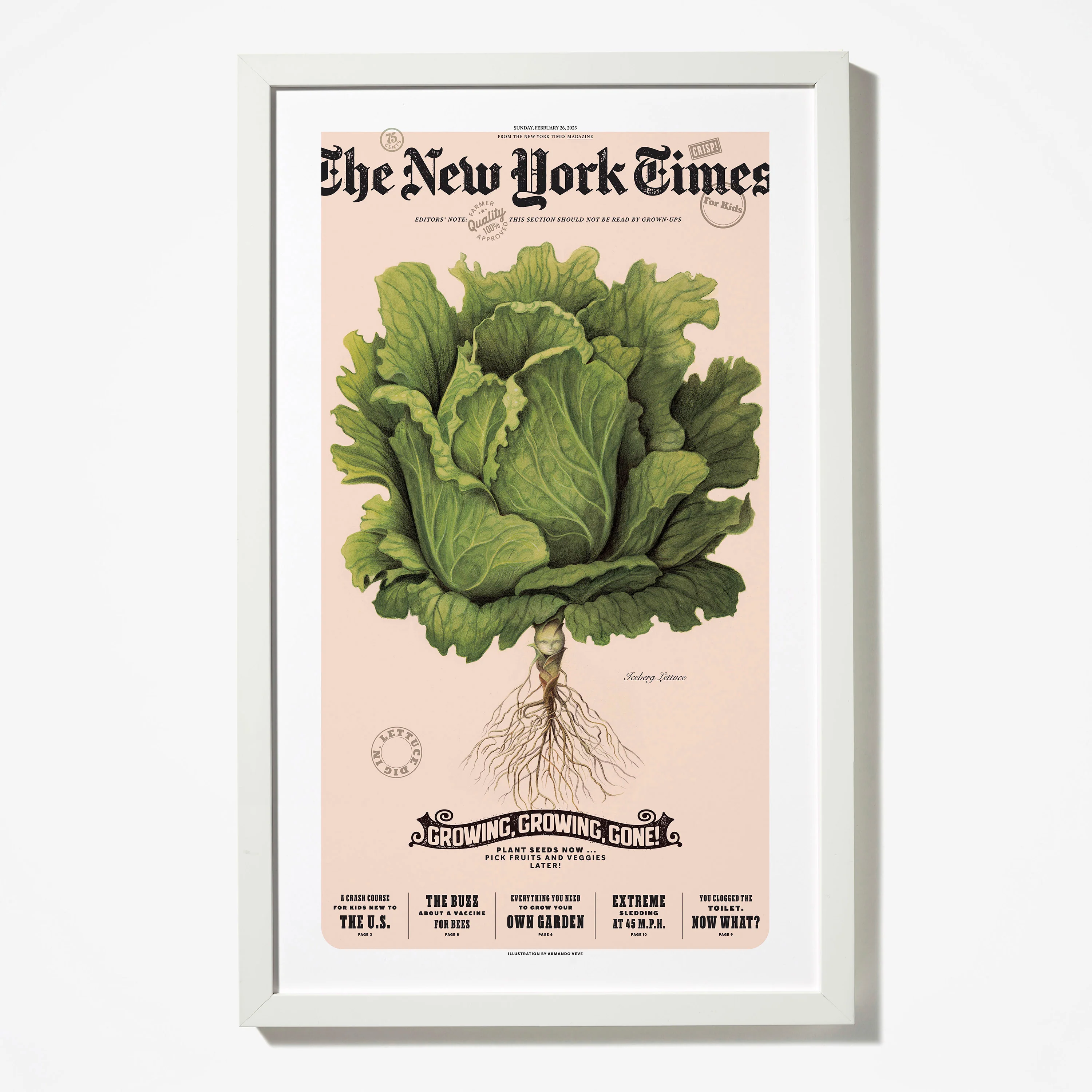 “Growing, Growing, Gone!” Framed Print