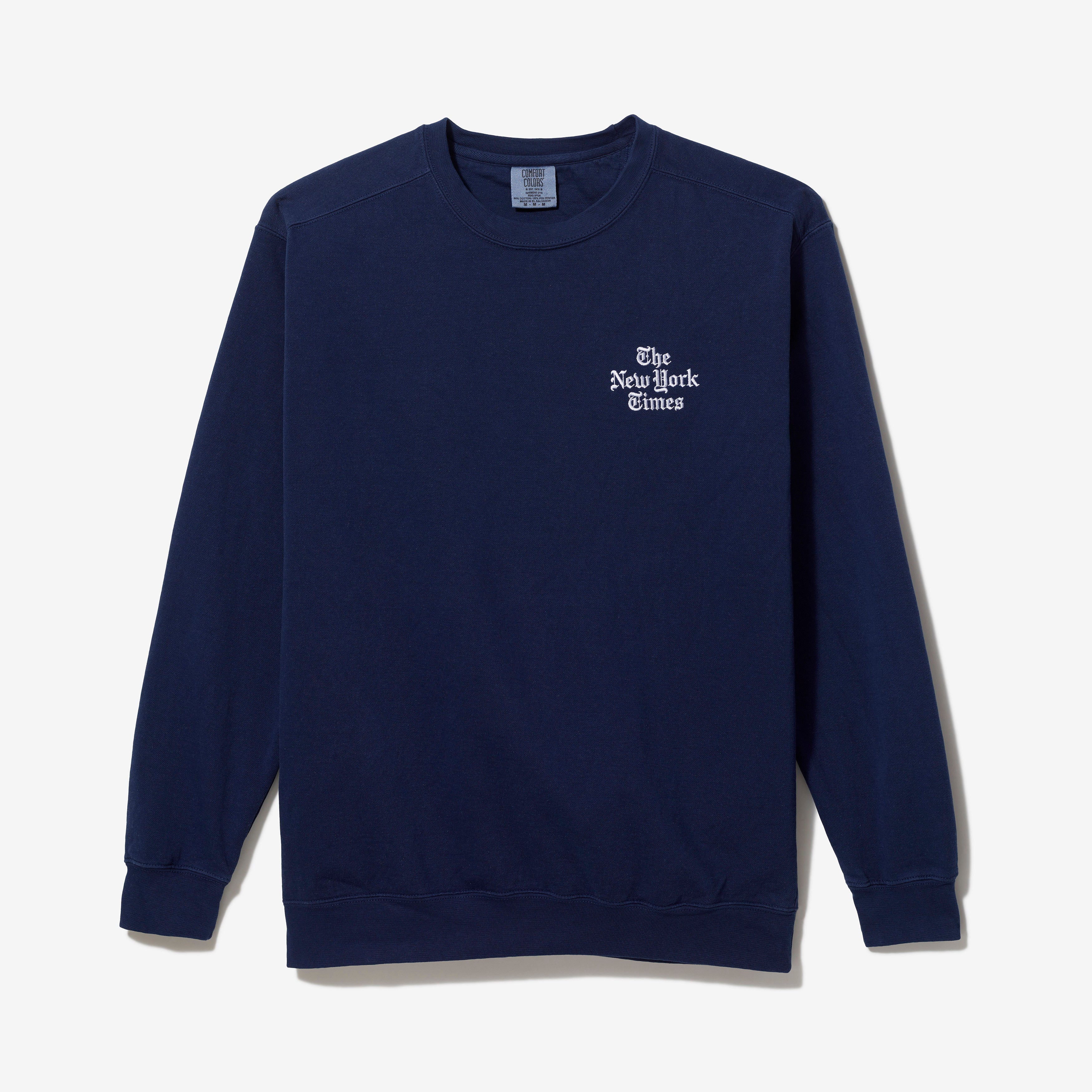 1349-stacked-logo-embroidered-sweatshirt-true-navy-1.jpg Stacked Logo Embroidered Sweatshirt – True Navy